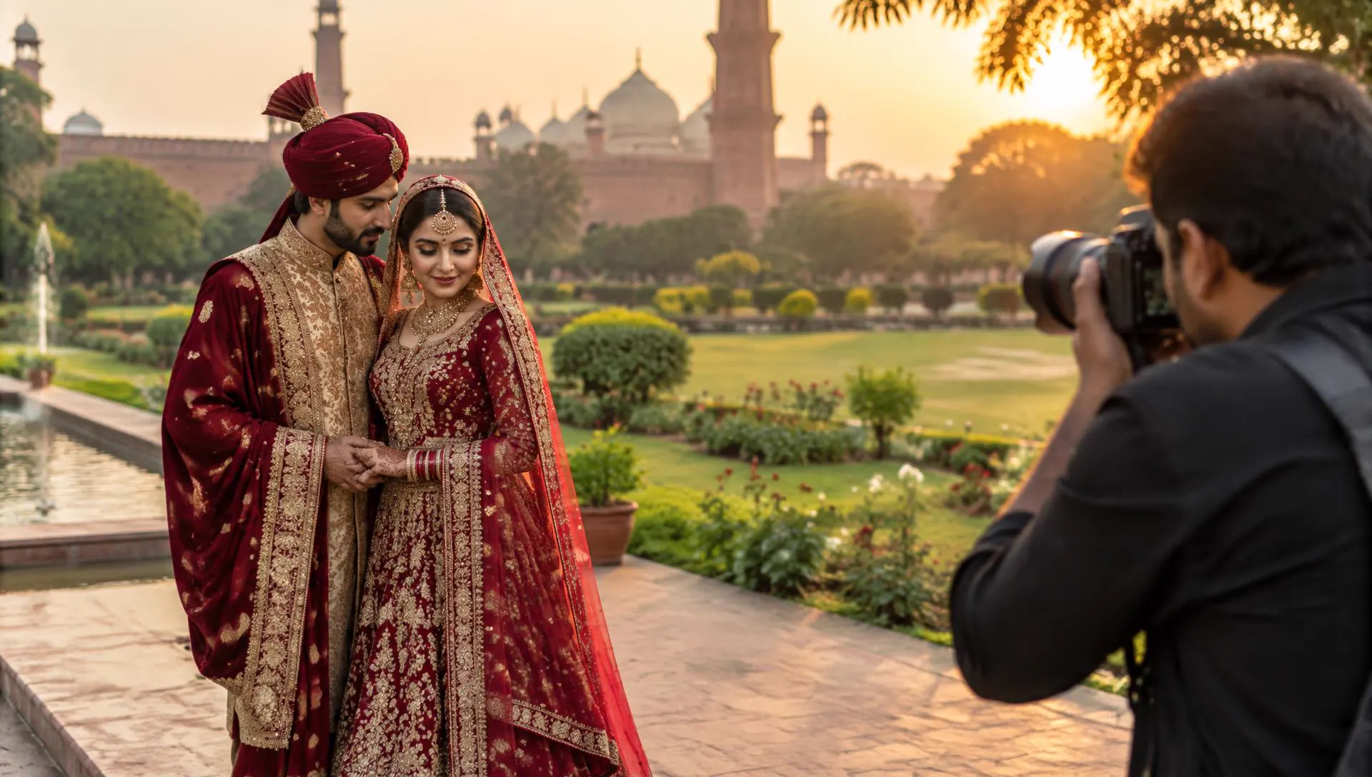 Behind the scenes at a Noor Frames photoshoot