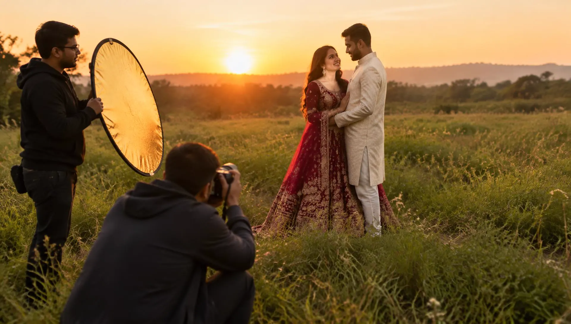 Behind the scenes at a Noor Frames photoshoot